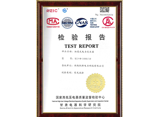 國家檢測報告